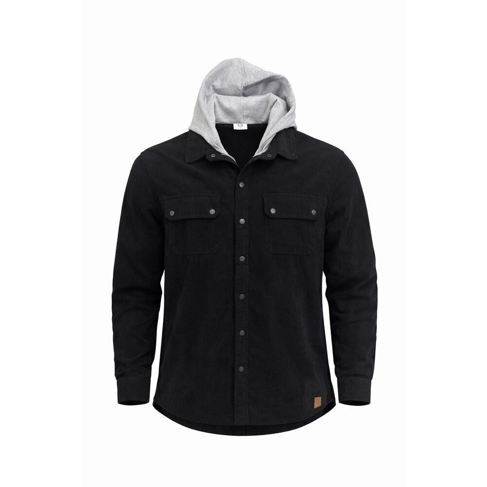 Little Bipsy Corduroy Hooded Shirt Jacket Black Men's XL NWT